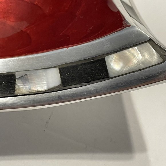 Julia Knight Classic Pagoda Bowl in Candy Apple and Mother of Pearl - Picture 6 of 9